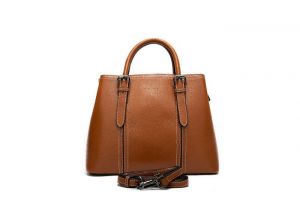Noblag Luxury Top Layer Leather Tote Handbag For Women Brown