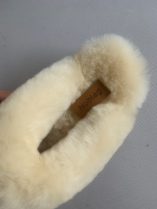 Noblag Luxury Khaki Sheepskin Slippers 100% Wool Fur Men's And Women's Slippers 