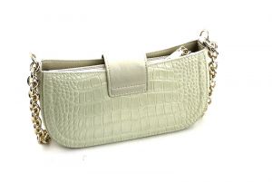 Lovitt Women's Shoulder Bags De Noblag In Beige Luxury Leather Crocodile Pattern
