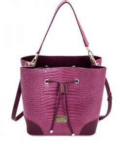  Luxury Dark Berry Leather Bucket Bags De Noblag Lovitt Collection