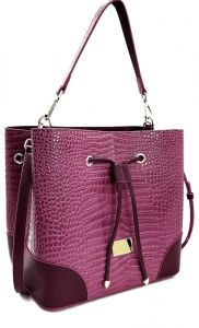  Luxury Dark Berry Leather Bucket Bags De Noblag Lovitt Collection