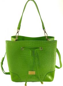 Lovitt Luxury Leather Bucket Bags For Women De Noblag Neon Green
