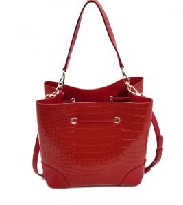 Lovitt Medium Women’s Bucket Bags De Noblag Luxury Genuine Leather Bags Red