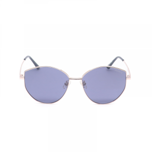 Melbin Luxury Gold Frame Metal Women's Sunglasses De Noblag Blue Nylon Lenses