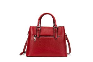 Noblag Luxury Top Layer Leather Tote Handbag For Women  Red