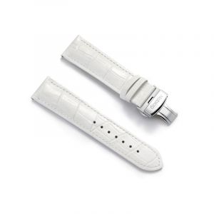 Noblag Luxury White Leather Watch Band Straps 22mm For Men