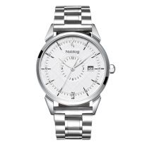 Noblag N-Classic 38mm Men’s Stainless Steel Watch Band White Dial 