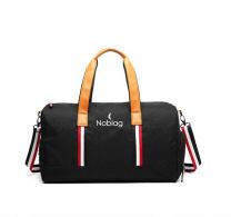 Noblag Bright Black Weekender Duffel Duffel Bag With Shoe Compartment Gym Bag