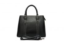 Noblag Top Layer Leather Tote Handbag For Women  Black