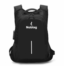Noblag Harley Men's Black Nylon Travel Laptop Backpack