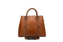 Noblag Top Layer Leather Tote Handbag For Women Brown