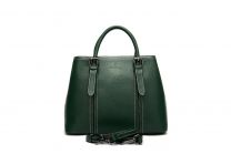 Noblag Top Layer Leather Tote Handbag For Women  Green