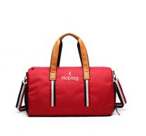 Noblag Red Lightweight Waterproof Weekender Travel Duffel Bag & Gym Bag 