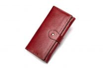 Noblag Leather Women Wallet Wristlet Red