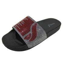 Noblag Glitter Sandals For Women Slip On Bling Fuscha