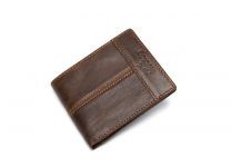 Noblag Bifold Leather Men’s Wallet With Center Flap 