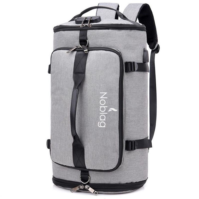 Noblag Duffel Bag Weekender gym Bag-  Grey Noblag Travel Duffel Bag Outdoor Sport Gym Light Grey  main image 4