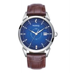 Noblag N-Classic Brown Strap Blue Dial Men's Watch 38mm Ronda Movement 