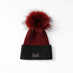 Noblag Warm Knitted Men's And Women's Beanies  In Black & Red 