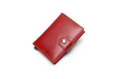 Noblag Slim Clip Wallet For Men & Women RFID Cowhide Leather Red