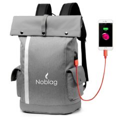 Noblag Hunter Grey Daily Pack Roll-Top Closure Backpack 30 L