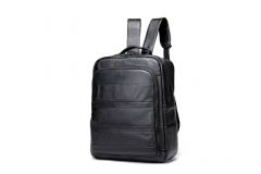 Noblag Brant Men's Laptop Backpack Business Black Genuine Leather 