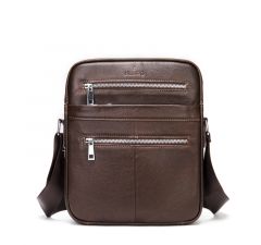 Noblag Max Coffee Men’s Messenger Bag Leather Crossbody Sling Backpack Bag
