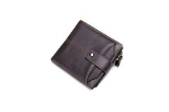 Noblag Coffee Trifold Men's RFID Blocking Wallet Genuine Leather