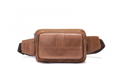 Noblag Cade Brown Belt Bags Genuine Leather Unisex Sling Shoulder Bags 