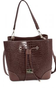 Noblag Lovitt Best Bucket Bags For Women Genuine Leather Chestnut