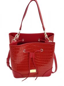 Lovitt Medium Women’s Bucket Bags De Noblag Genuine Leather Bags Red