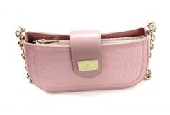 Lovitt Soft Pink Women's Shoulder Bags De Noblag Leather Crocodile Pattern
