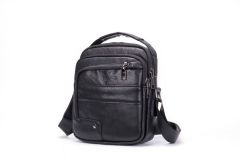 Noblag Wiler Small Size Black Leather Sling Bags Shoulder Bags For Men