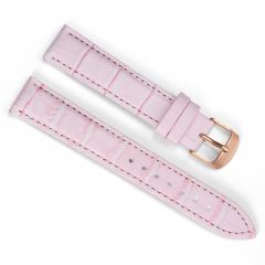 Noblag 18mm Pink Women's Leather Watch Bands Rose Gold Buckle
