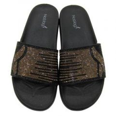 Noblag Glitter Sandals For Women's Slide Slip On Platform