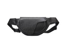 Noblag Koda Best Black Sling Waist Belt Bag Soft Leather For Men & Women