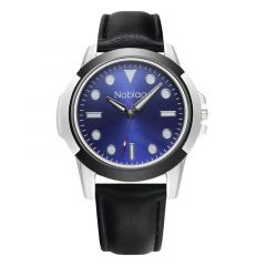 Noblag Luxury Sports Men's Watches Blue Dial Black Leather strap 50mm