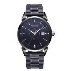 Noblag Black Tone Stainless Men’s Watch N- Classic 38mm Black Dial Black Band 
