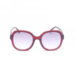 Taya Oversized  Frame Shape Women’s Sunglasses Red Acetate Lenses 